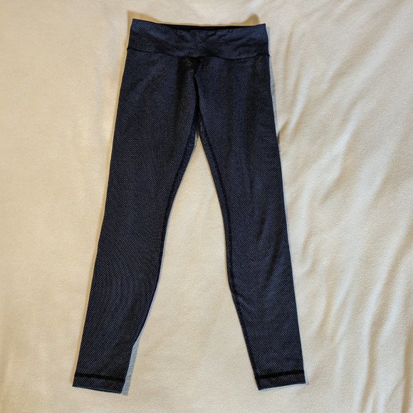 Lululemon Wunder Under Pacific Pointe Jacquard True Navy Onyx Blue size 6 -Rare! - Picture 10 of 14